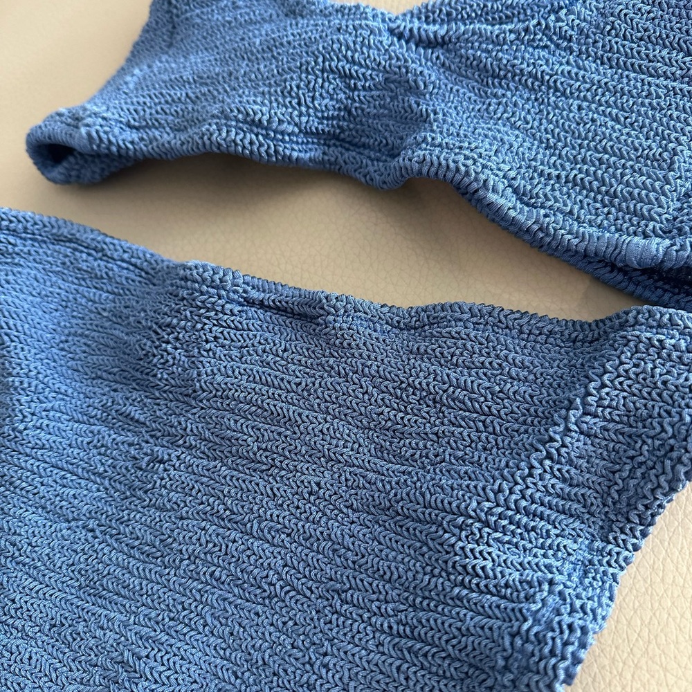 Hunza G blue bikini swimsuit